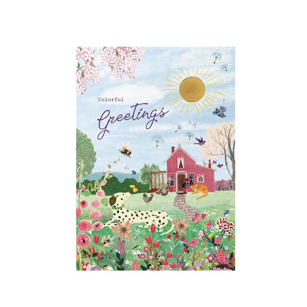 Blossombs Bloembommetje -  Blister Kaart - Kleurrijke groetjes