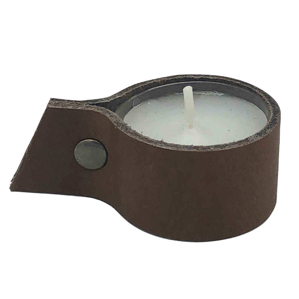 Leather thealight holder - 2 st